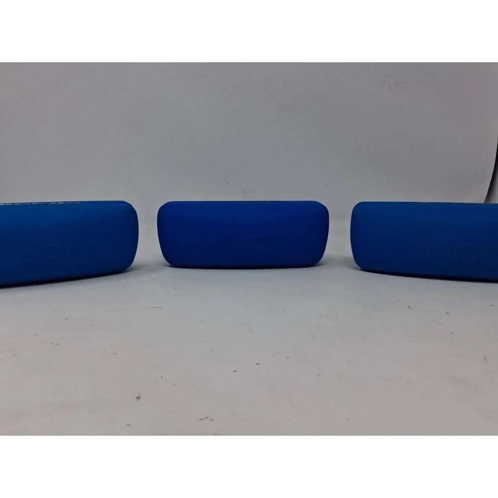 3 PIECES GLASSES USA CLAMSHELL EYEGLASSES / SUNGLASSES CASE BLUE. X